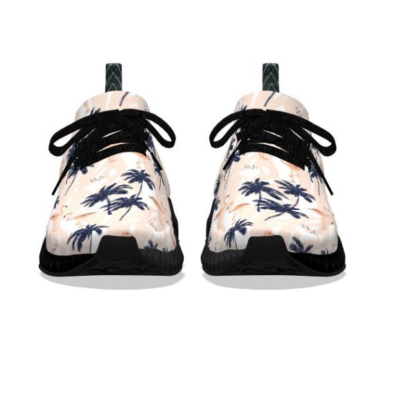 Palm Flamingo - Black Soles